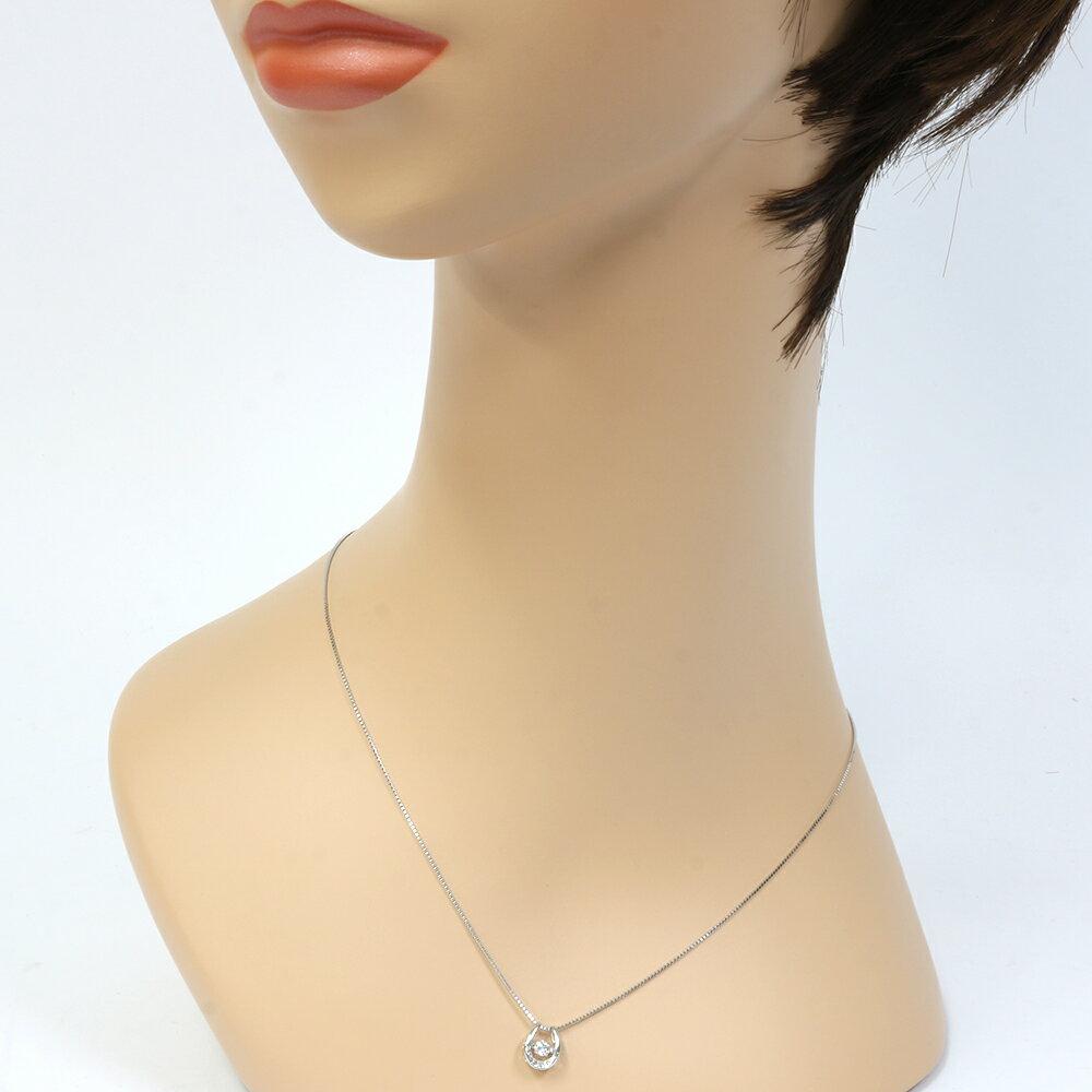 送料無料 中古 かわいい K18wg 中古 24金 ネックレス ペンダント K18wg ネックレス ダイヤモンド Sh ネックレス メンズ 0 11ct ダンシング ベネチアン 18金 K18ホワイトゴールド シルバー レディース メンズ おしゃれ かわいい ギフト プレゼント Sh ｒ ｋ