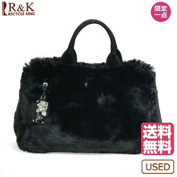 【送料無料】【中古】 PRADA プラダ トートバッグ ハンドバッグ ブラック レディース メンズ おしゃれ かわいい ギフト プレゼント