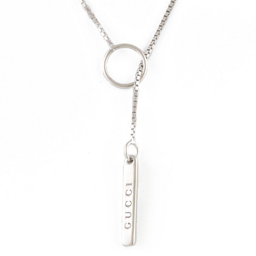 送料無料 中古 Gucci Gucci グッチ ブレスレット K18wg ネックレス ラリアット ラリアット 18金 K18ホワイトゴールド レディース メンズ おしゃれ かわいい ギフト プレゼント ｒ ｋ リサイクルキング ジュエリー グッチの ネックレス