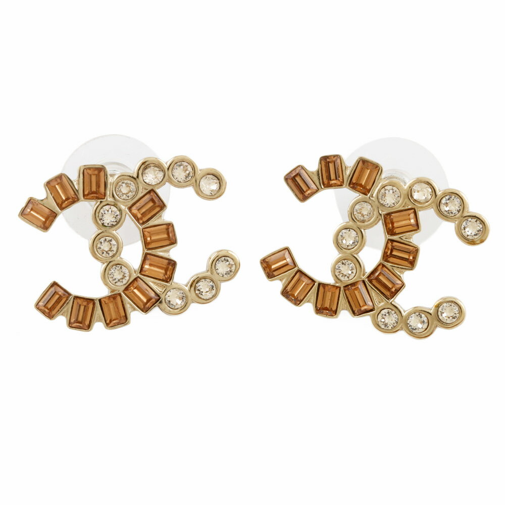 【送料無料】【中古】 CHANEL シャネル ピアス ココマーク ラインストーン シルバー レディース おしゃれ かわいい おすすめ ギフト プレゼント メタル【BJ】