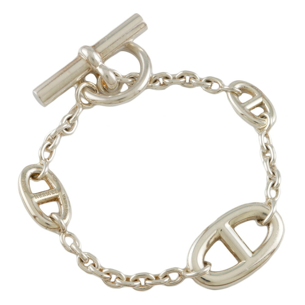 【送料無料】【中古】 HERMES エルメス SV925 ブレスレット ファランドール シェーヌダンクル シルバー レディース メンズ おしゃれ おすすめ ギフト プレゼント シルバー925【BJ】のサムネイル