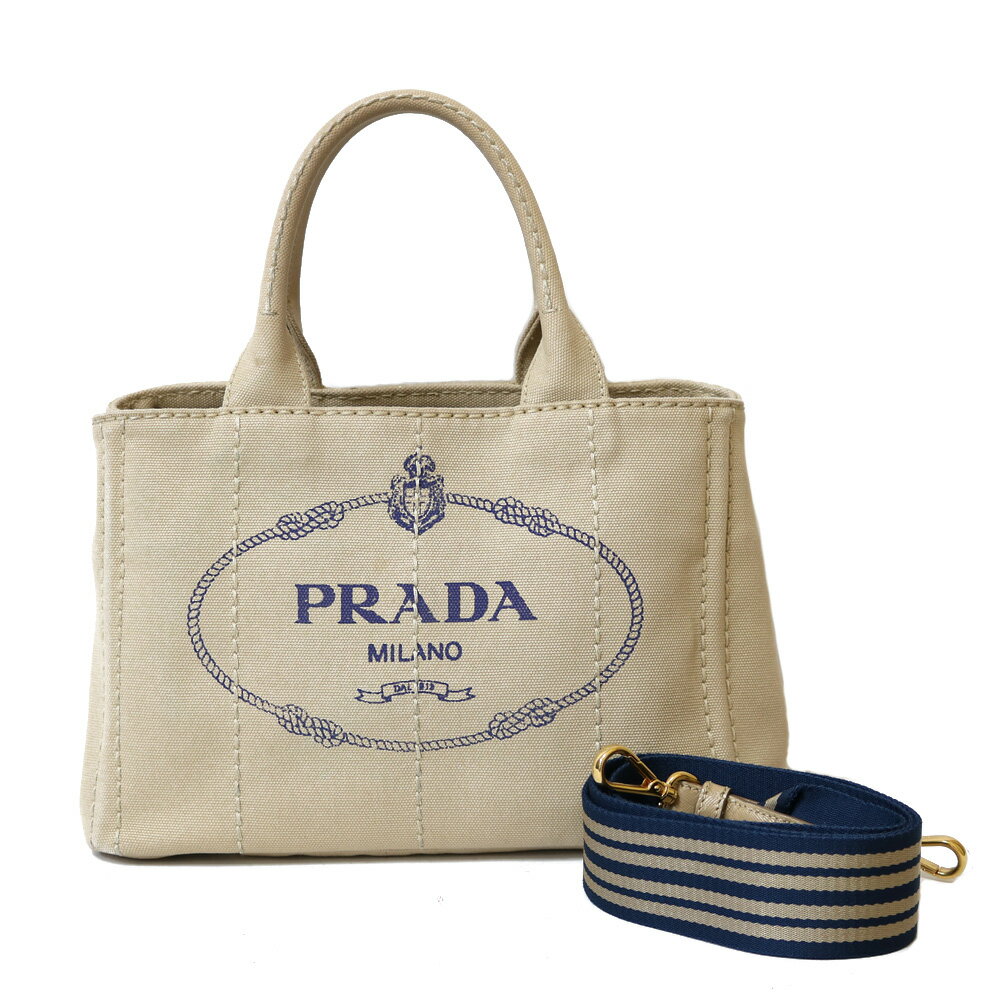 プラダ PRADA カナパトートSS ハンドバッグ ベージュ レディース 中古のサムネイル