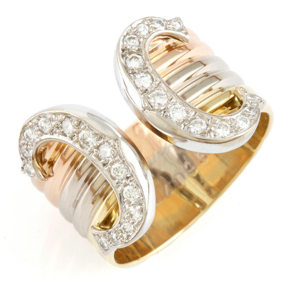 【送料無料】【中古】 CARTIER カルティエ K18 K18WG リング 指輪 ダイヤモンド C2 2C 3カラー #50 9号 ピンク レディース おしゃれ かわいい おすすめ ギフト プレゼント 18金 ゴールド K18ホワイトゴールド【BJ】【BIM】のサムネイル
