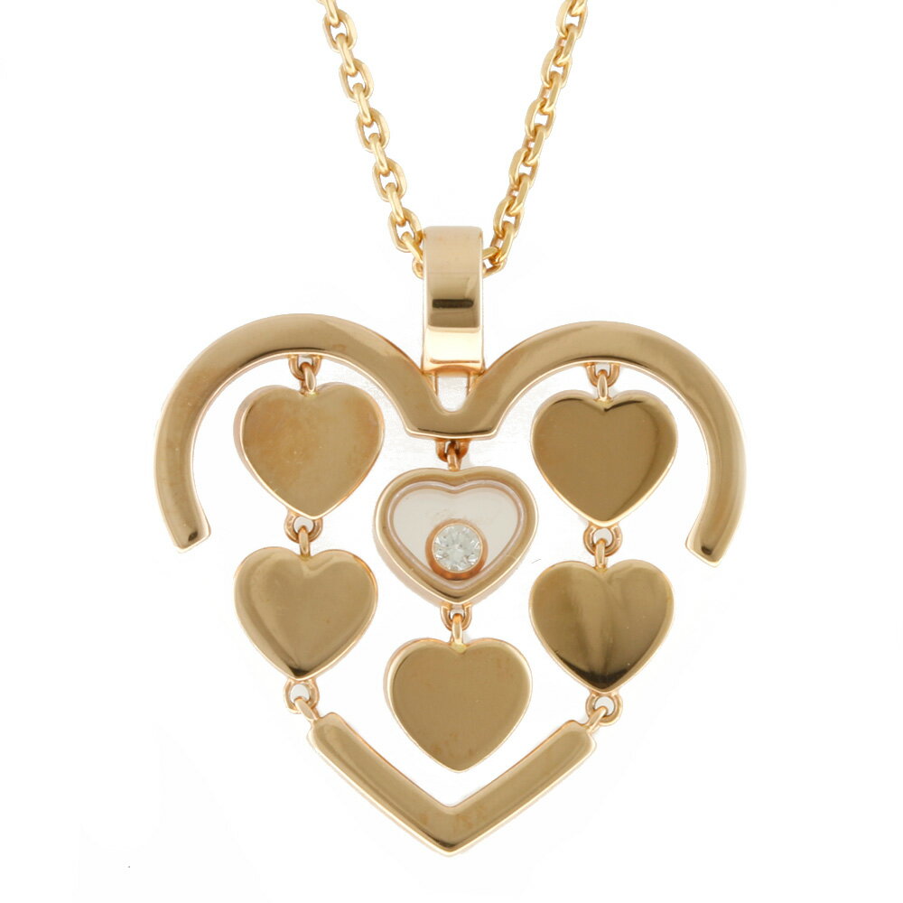 【送料無料】【中古】 Chopard ショパール K18PG ネックレス アモーレハート ダイヤモンド ハート スイング ピンクゴールド レディース おしゃれ かわいい おすすめ ギフト プレゼント 18金 K18ピンクゴールド【SH】【BJ】【BIM】のサムネイル