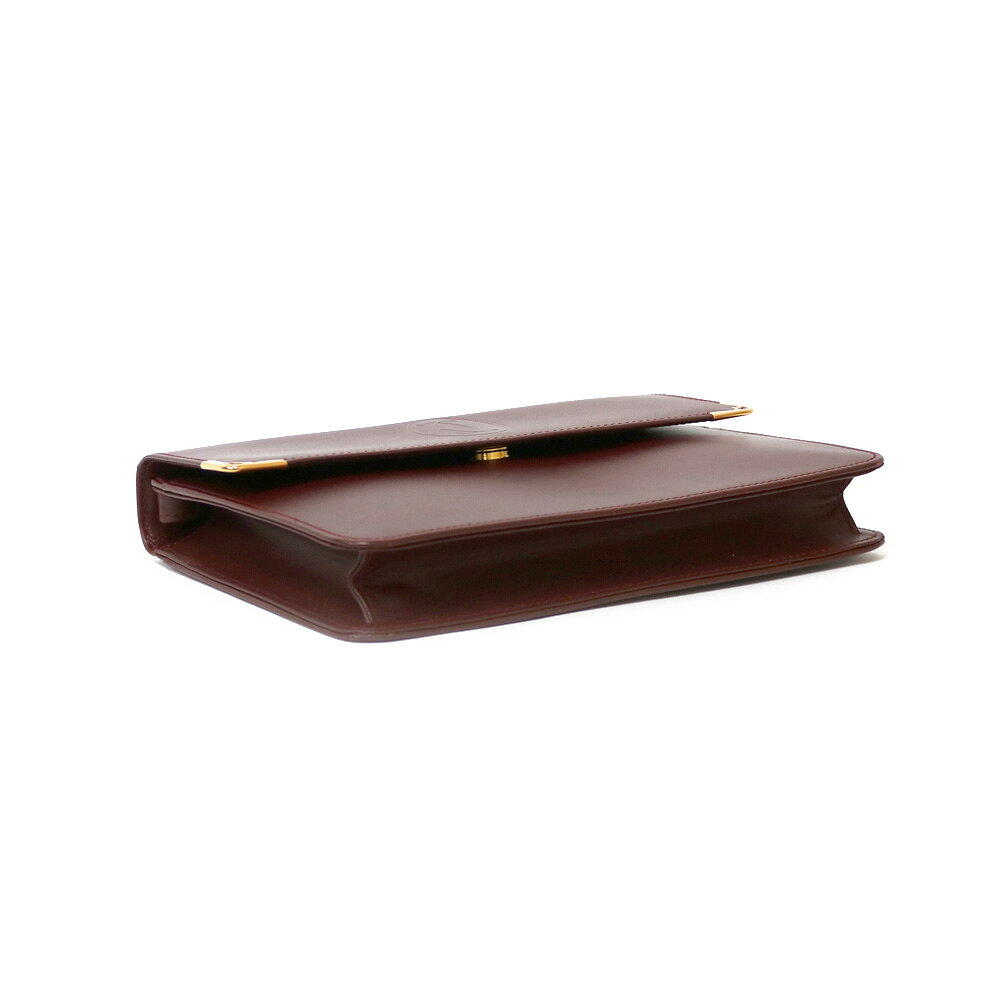 クラッチバッグ かっこいい ブランド品 送料無料 レザー Bim バッグ 小物 ブランド雑貨 Cartier ビンテージ ビンテージ カルティエ カルティエの ブラウン 中古 クラッチバッグ 金具 美品 ブラウン メンズ おしゃれ かっこいい おすすめ ギフト プレゼント