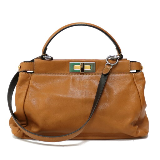 フェンディ FENDI ピーカブー ハンドバッグ ブラウン レディース 中古 フェンディ FENDI ピーカブー ハンドバッグ ブラウン レディース 中古