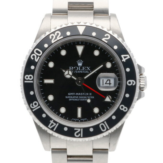 【限界値下げ祭】 ロレックス ROLEX GMTマスターII オイスターパーペチュアル 腕時計 時計 SS 16710 メンズ 中古