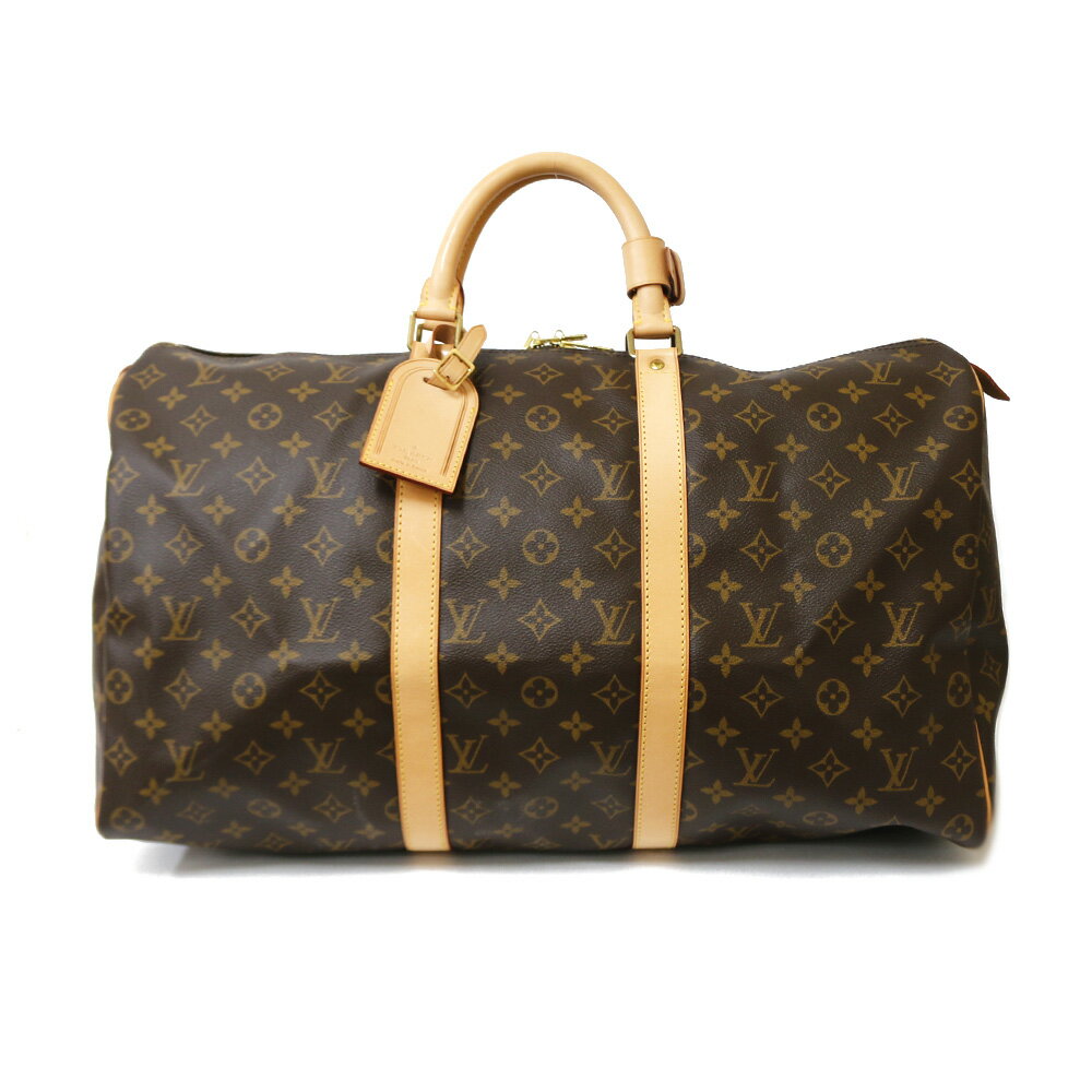 ルイヴィトン LOUIS VUITTON キーポル50 モノグラム ボストンバッグ ブラウン ユニセックス 中古