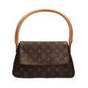 ルイヴィトン LOUIS VUITTON ミニルーピング モノグラム ショルダーバッグ モノグラムキャンバス ブラウン レディース 中古