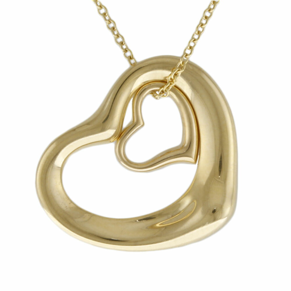 ティファニー TIFFANY&Co. ダブルオープンハート ネックレス 18金 K18ゴールド レディース 中古のサムネイル