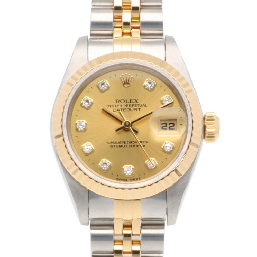 ロレックス ROLEX デイトジャスト オイスターパーペチュアル 腕時計 ステンレススチール 69173G レディース 中古