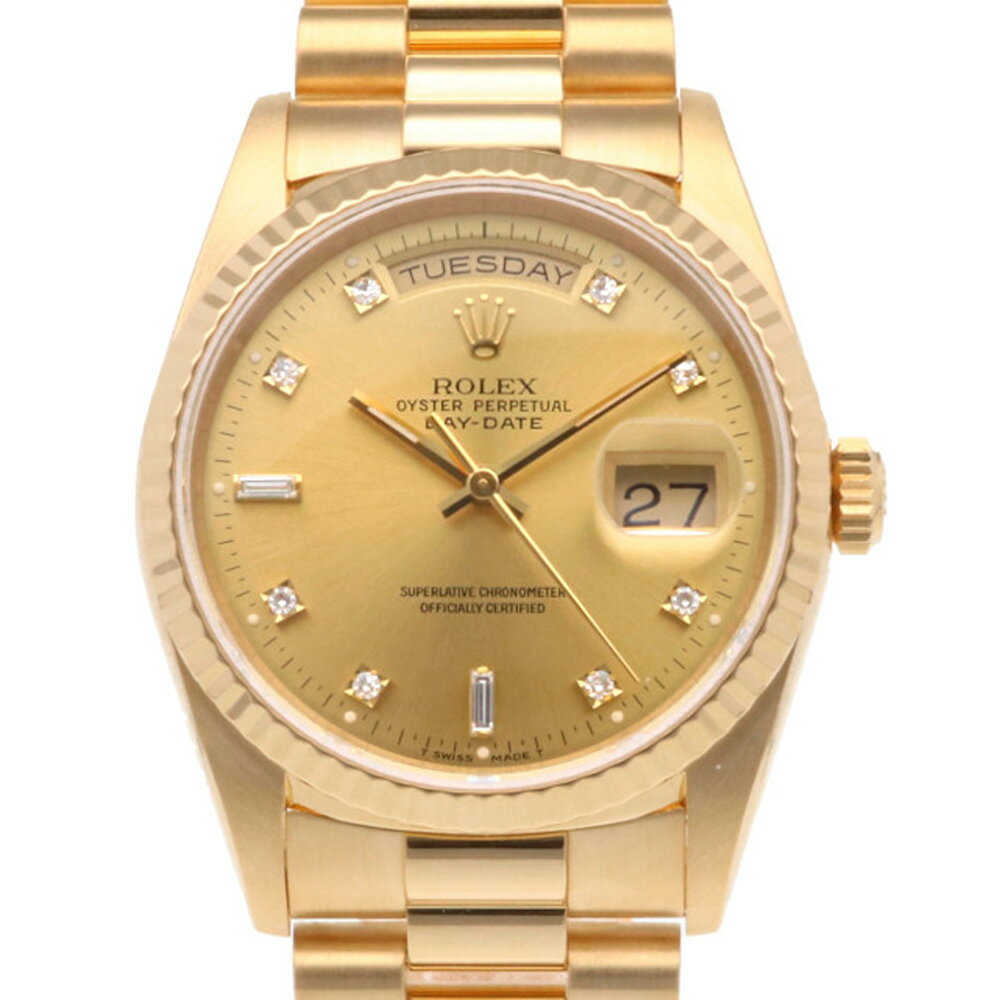 ロレックス ROLEX デイデイト オイスターパーペチュアル 腕時計 時計 18金 K18イエローゴールド 18238A メンズ 中古