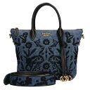 【プラダ】PRADA コルセール ショルダーバッグ デニム ブルー レディース【中古】
