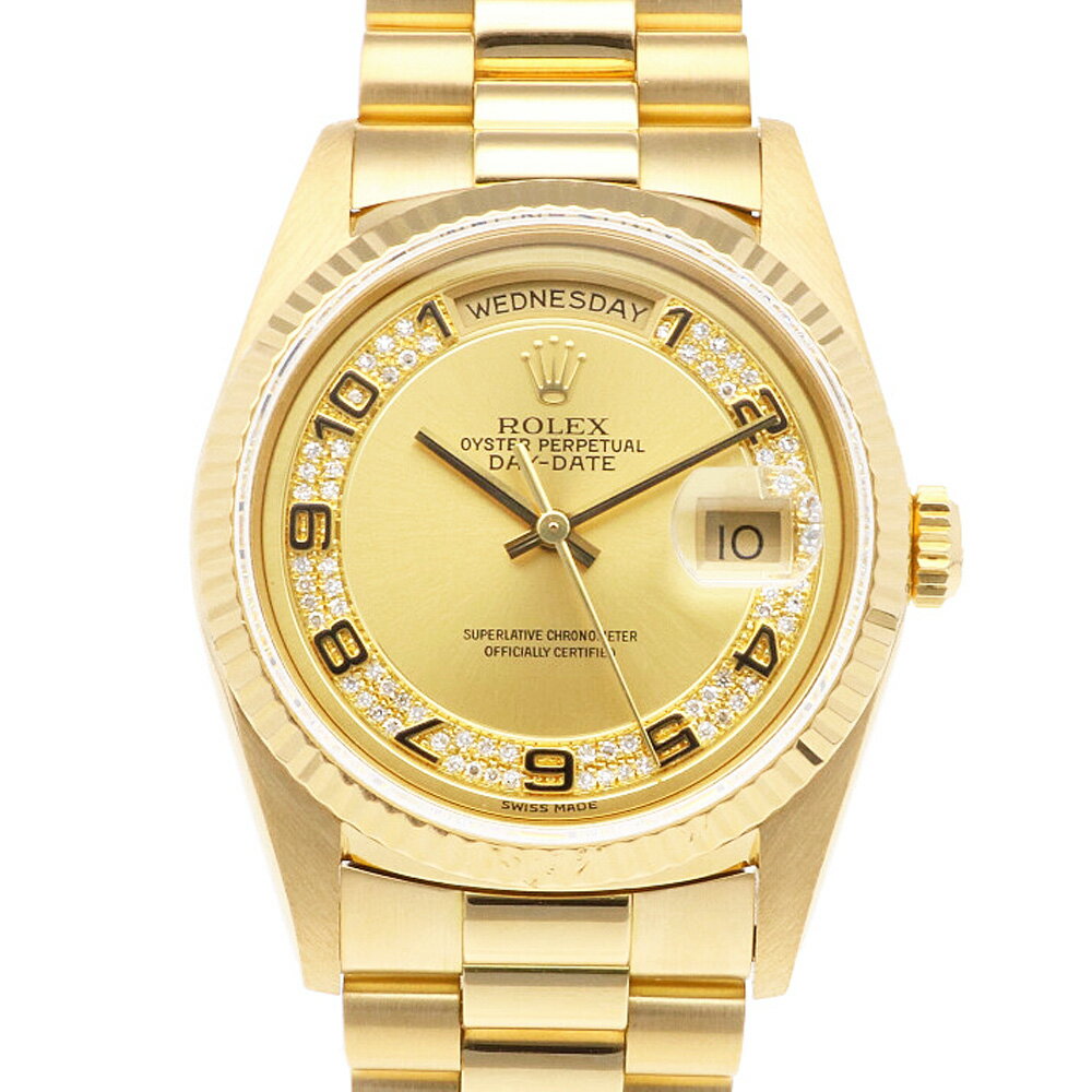 ロレックス デイデイト 腕時計 時計 18金 K18 イエローゴールド 18238MA 自動巻き メンズ 1年保証 ROLEX 中古 ブランド時計 高級時計 高級腕時計 ブランド day-date 自動巻き腕時計 自動巻き時計 男性用腕時計 メンズ腕時計 時計