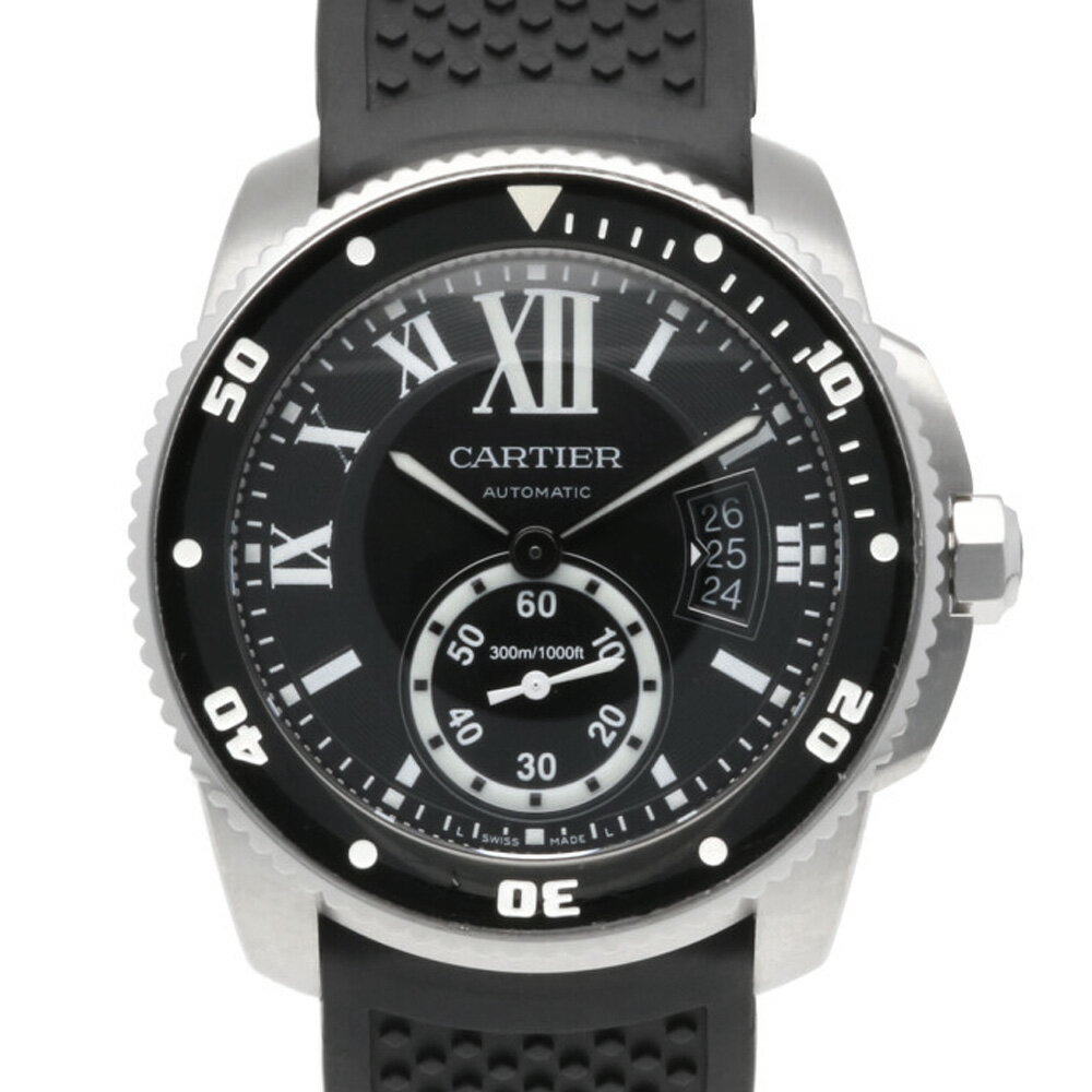 カルティエ カリブル ドゥ カルティエ ダイバー 腕時計 時計 ステンレススチール W7100056 自動巻き メンズ 1年保証 CARTIER 中古