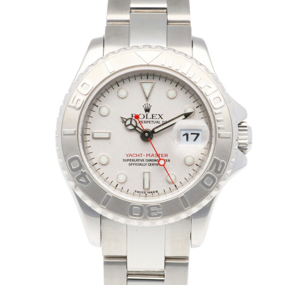 ロレックス ヨットマスター ロレジウム オイスターパーペチュアル 腕時計 時計 ステンレススチール 169622 自動巻き レディース 1年保証 ROLEX 中古