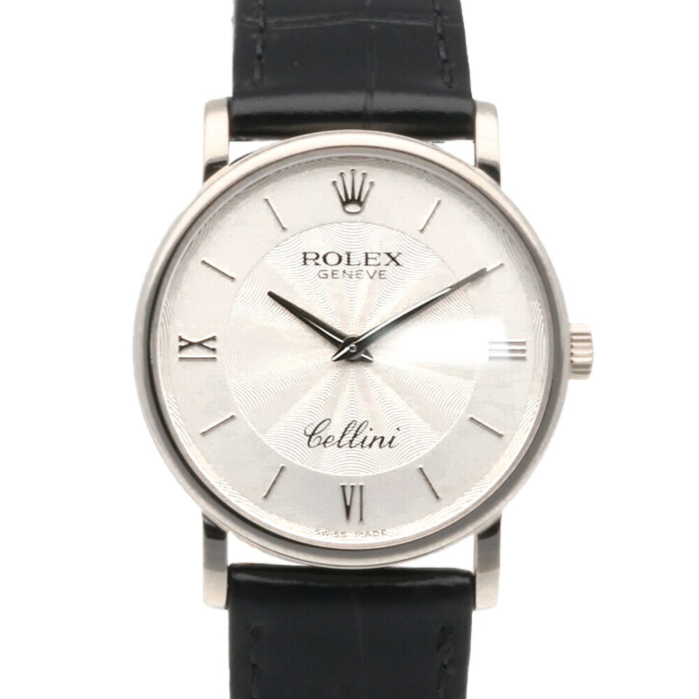 ロレックス チェリーニ 腕時計 時計 18金 K18ホワイトゴールド 5115 手巻き メンズ 1年保証 ROLEX 中古