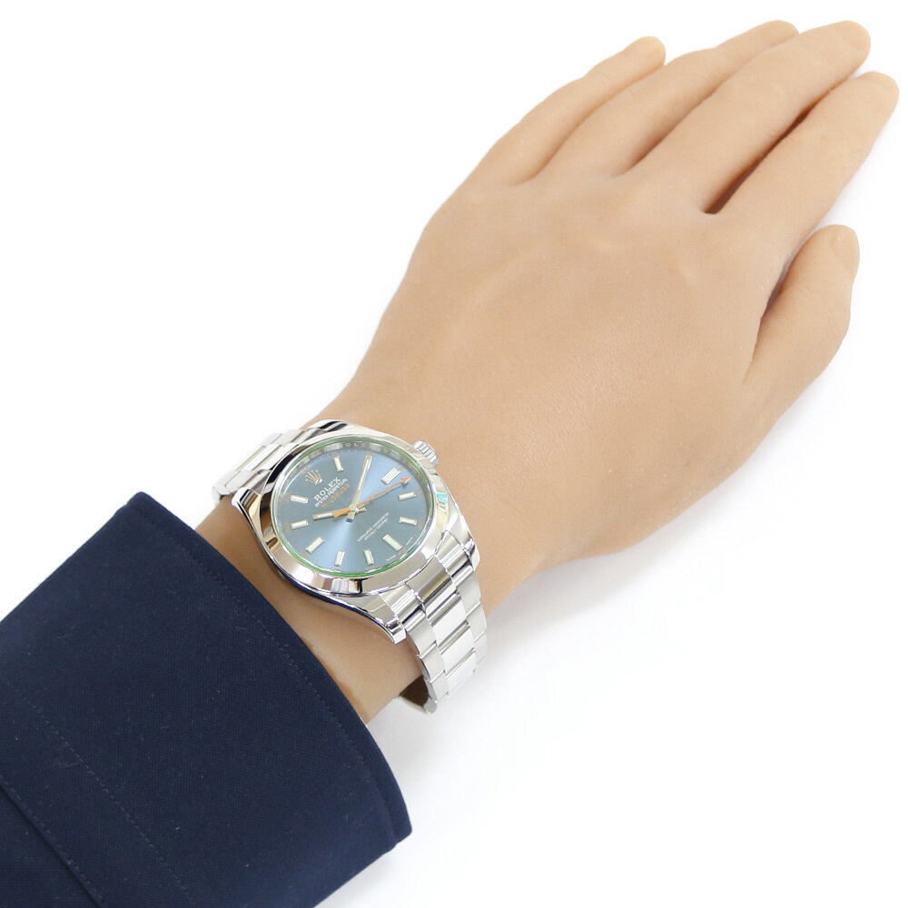 ロレックス ミルガウス 腕時計 時計 ステンレススチール 116400GV 自動巻き メンズ 1年保証 ROLEX 中古