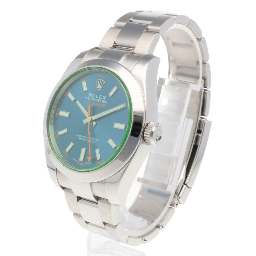 ロレックス ミルガウス 腕時計 時計 ステンレススチール 116400GV 自動巻き メンズ 1年保証 ROLEX 中古