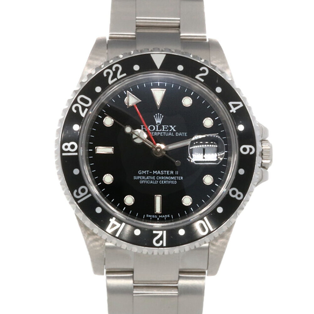 ロレックス GMTマスター オイスターパーペチュアル 腕時計 時計 ステンレススチール 16710 自動巻き メンズ 1年保証 ROLEX 中古 ロレックス