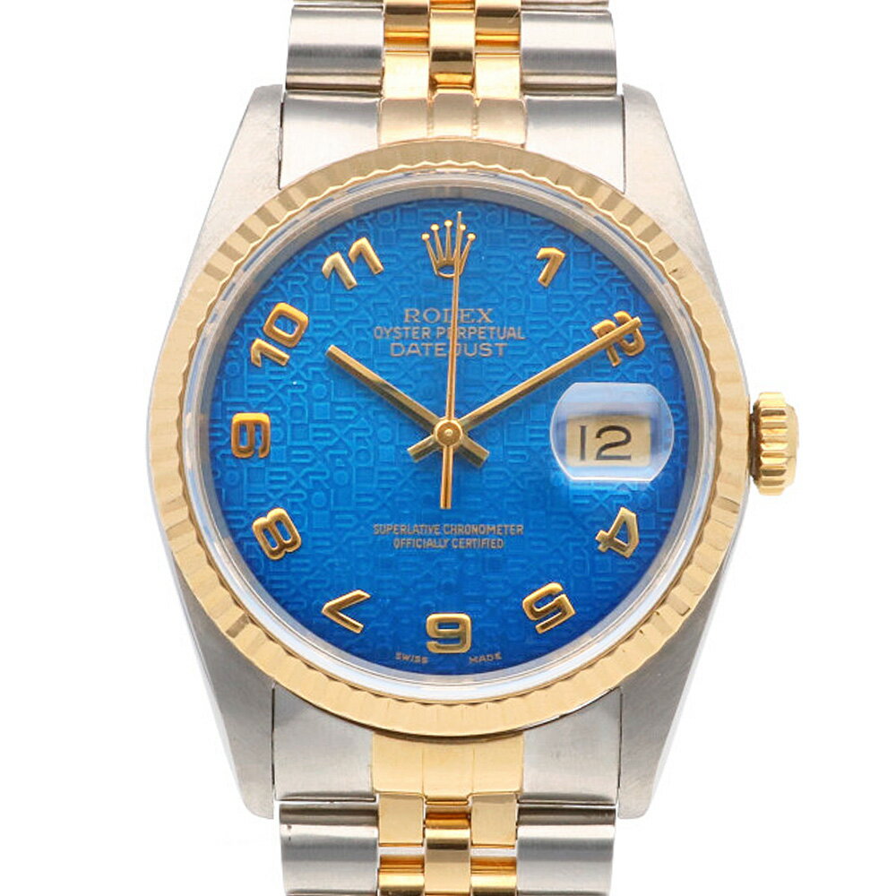 ロレックス デイトジャスト オイスターパーペチュアル 腕時計 時計 ステンレススチール 16233 自動巻き メンズ 1年保証 ROLEX 中古 ロレックス