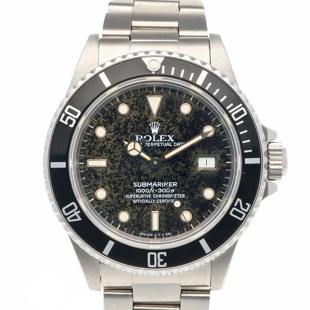 ロレックス サブマリーナ オイスターパーペチュアル ステンレススチール 168000 自動巻き メンズ 1年保証 ROLEX 中古98番 1987年式 トリプルゼロ オーバーホール済 ロレックスサブマリーナ ロレックスオイスターパーペチュアル ロレックス腕時計 ブランド腕時計メンズ