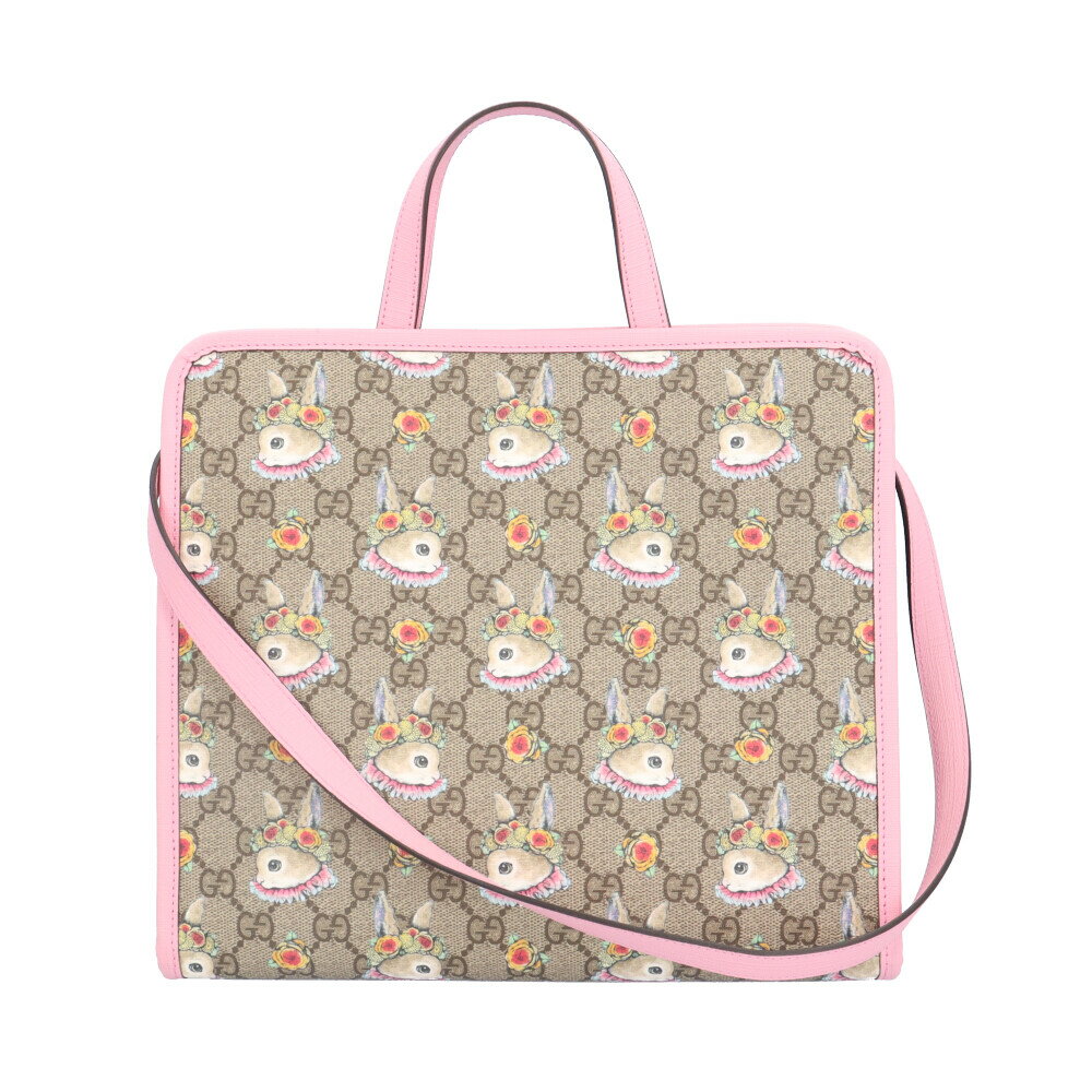 グッチ チルドレンズ ヒグチユウコ GGスプリーム ショルダーバッグ グッチ GGスプリームキャンバス 630542 520981 ピンク レディース GUCCI 中古2wayのサムネイル