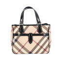 バーバリー ハンドバッグ バーバリー PVC ベージュ レディース BURBERRY 中古