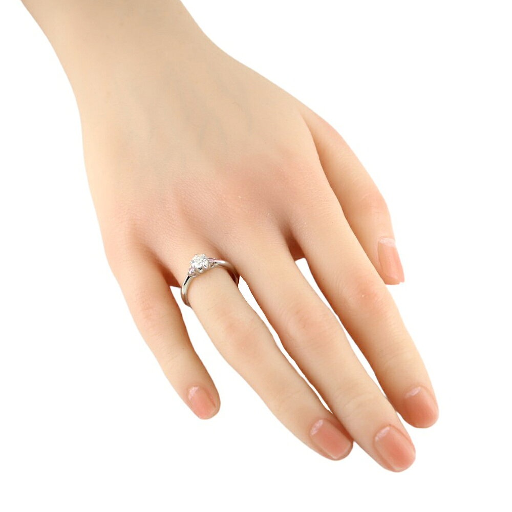 リング 指輪 10号 Pt900プラチナ ダイヤモンド 0.48ct ダイヤモンド 0.07ct レディ...