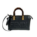 フェンディ バイ ザ ウェイ ミニ ショルダーバッグ フェンディ レザー 8BS067 ブラック レディース FENDI 中古2way