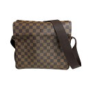 ルイヴィトン ナヴィグリオ ダミエ ショルダーバッグ ルイヴィトン ダミエキャンバス N45255 ブラウン ユニセックス LOUIS VUITTON 中古