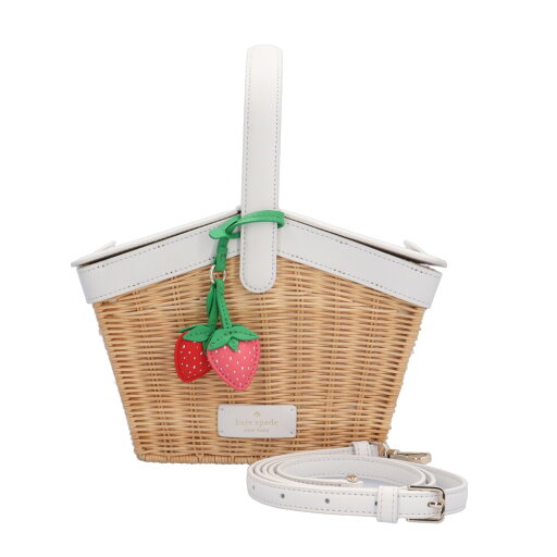 ケイトスペード ピクニックバスケット ショルダーバッグ ケイトスペード ラタン WKR00475 ホワイト レディース Kate Spade 中古2WAY ケイトスペード ピクニックバスケット ショルダーバッグ ケイトスペード ラタン WKR00475 ホワイト レディース Kate Spade 中古2WAY