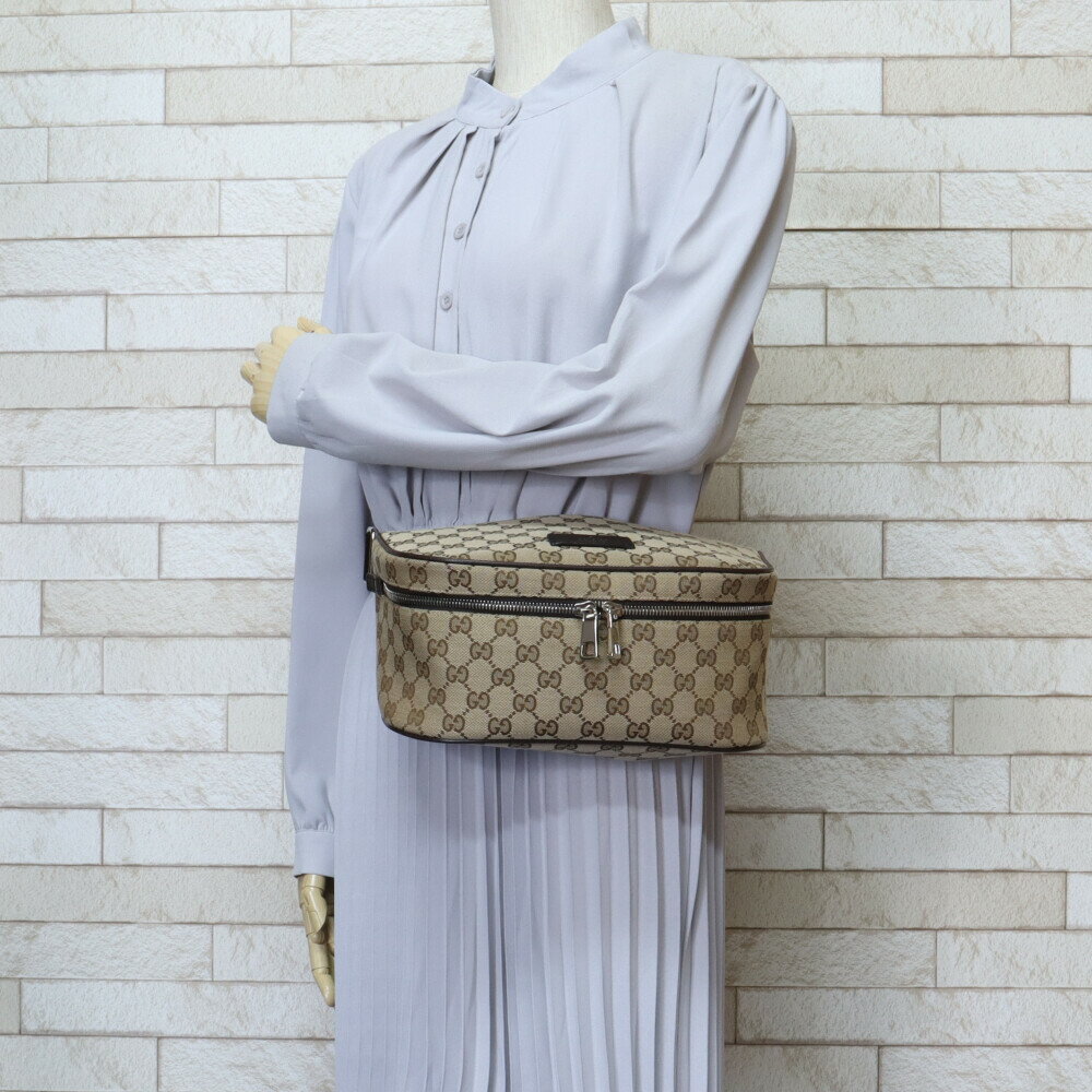 グッチ GGキャンパス ボディバッグ グッチ GGキャンバス 630915 ブラウン メンズ GUCCI 中古
