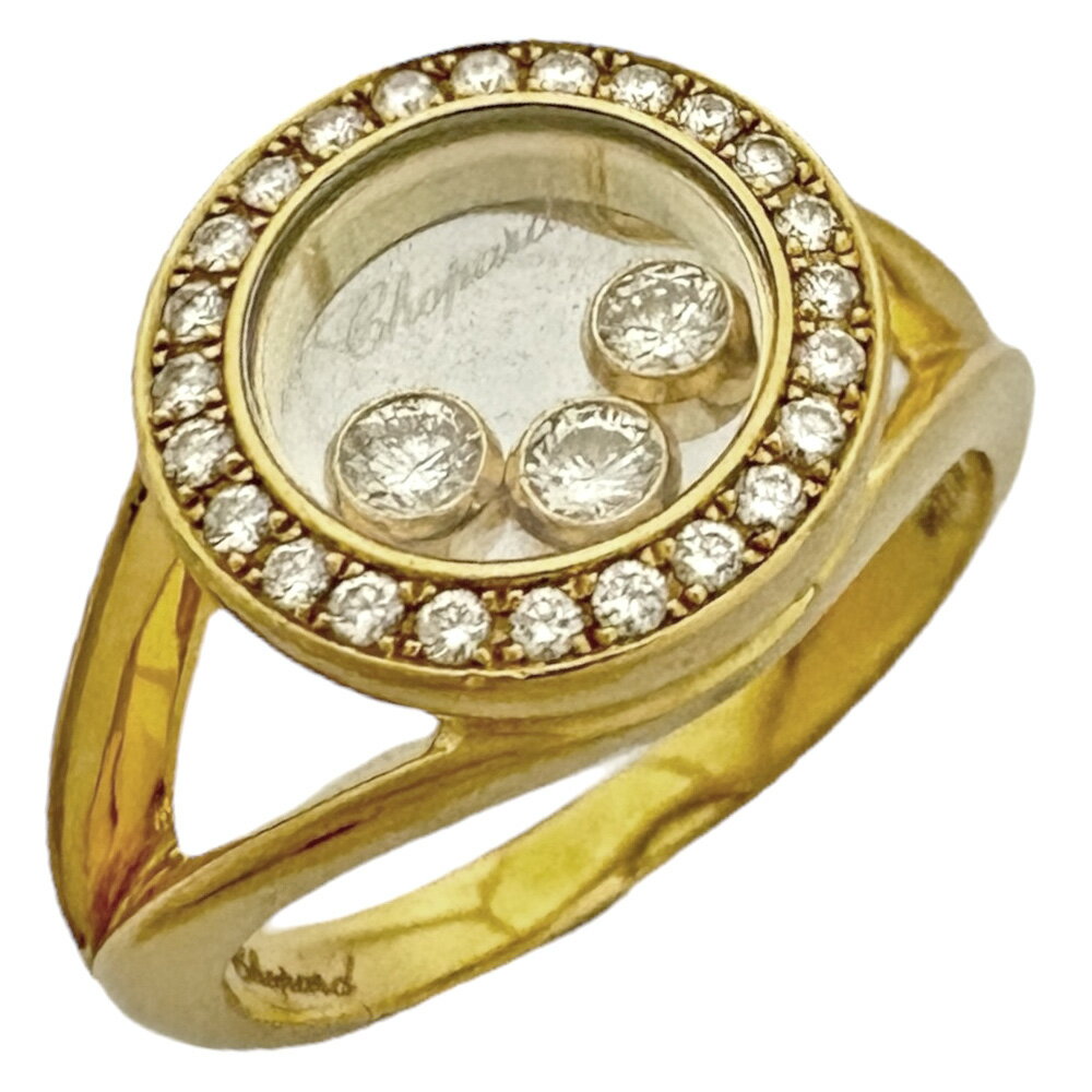 ショパール ハッピーダイヤモンド 3P リング 指輪 ショパール 9号 18金 ダイヤモンド レディース Chopard 中古のサムネイル