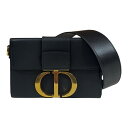 ディオール 30 モンテーニュ ショルダーバッグ ディオール レザー ブラック レディース Dior 中古