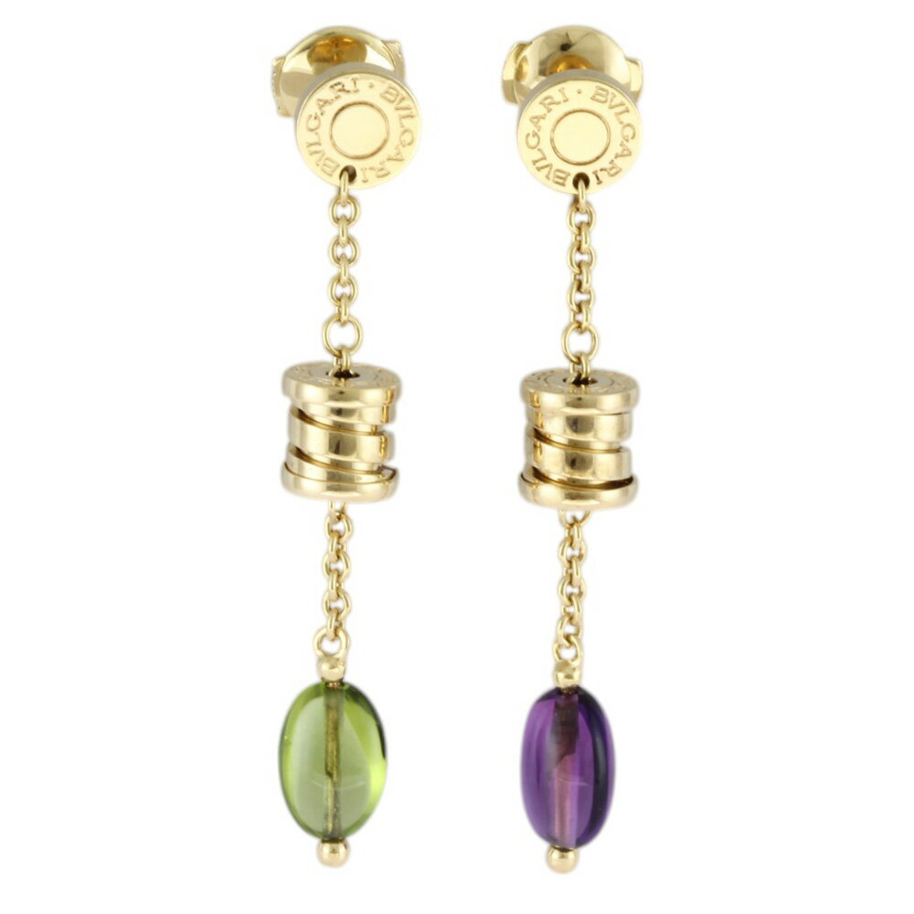 ブルガリ B-zero1エレメント ピアス ブルガリ 18金 アメジスト ペリドット レディース BVLGARI 中古