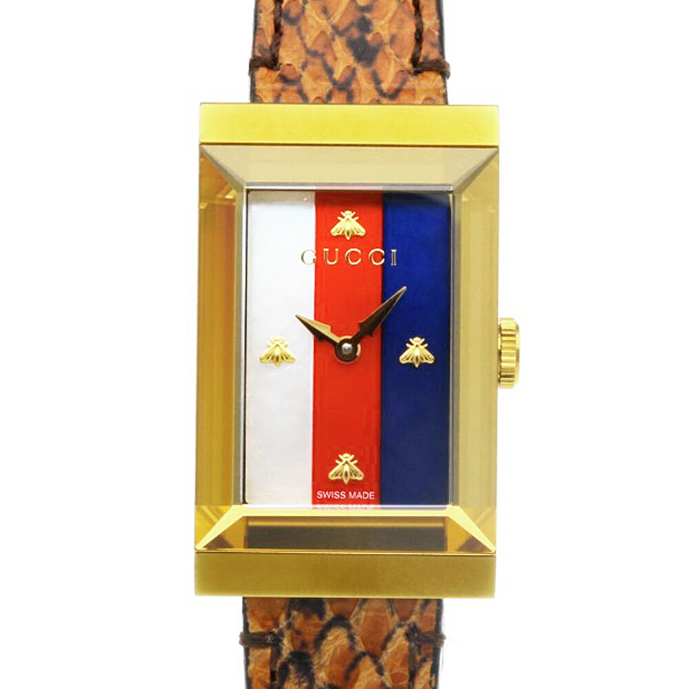 グッチ Gフレーム シェリーライン 腕時計 時計 グッチ ステンレススチール 147.4 クオーツ レディース 1年保証 GUCCI 中古ビーインデックス
