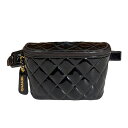 シャネル ウエストバッグ シャネル エナメル ブラック レディース CHANEL 中古