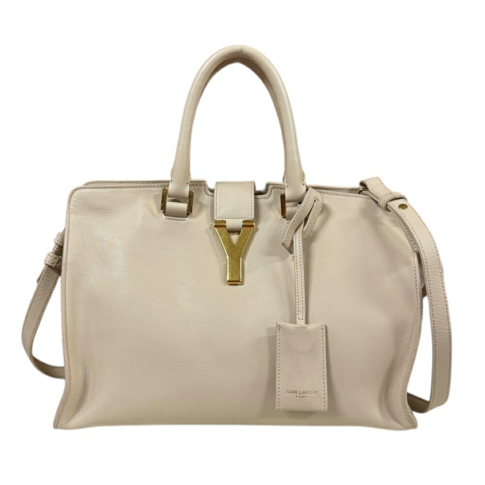サンローラン プチバカス Yライン ショルダーバッグ サンローラン レザー 311210 ベージュ レディース SAINT LAURENT 中古2way