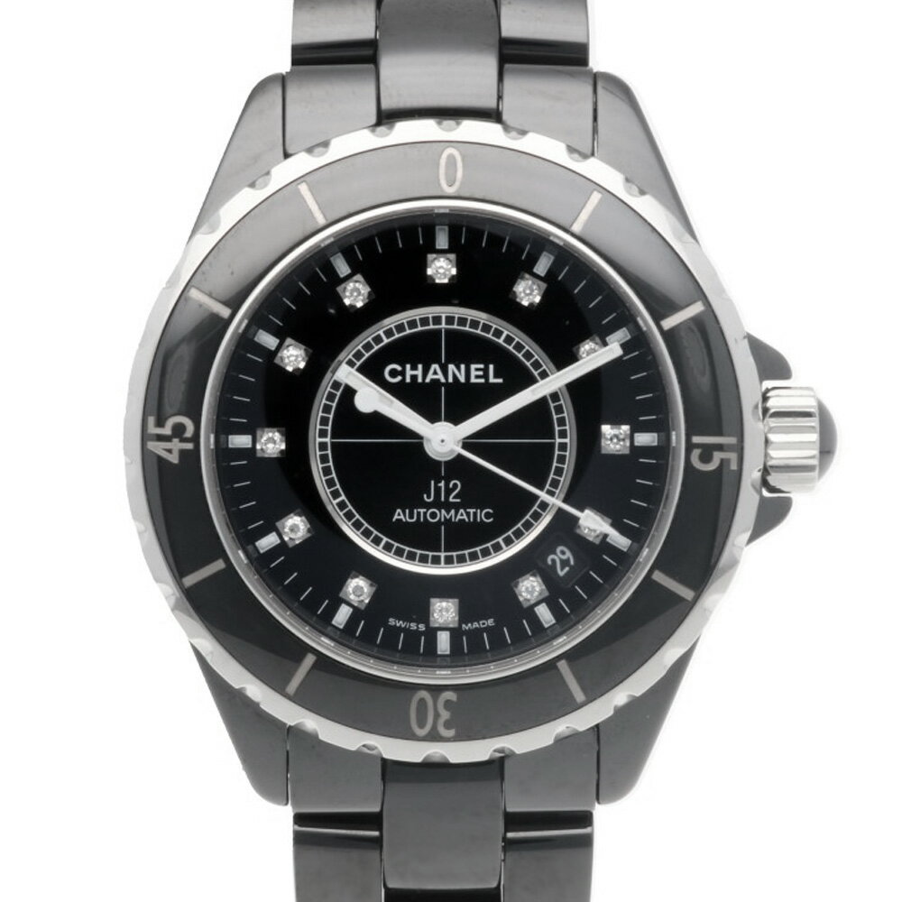 シャネル J12 腕時計 時計 シャネル ステンレススチール H1626 自動巻き メンズ 1年保証 CHANEL 中古12Pダイヤ