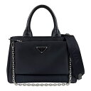 プラダ ショルダーバッグ プラダ ナイロン 1BG364 ブラック ユニセックス PRADA 中古2WAY