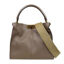 フェンディ ピーカブー エックスライト ショルダーバッグ フェンディ レザー 8BN310 ブラウン レディース FENDI 中古2way