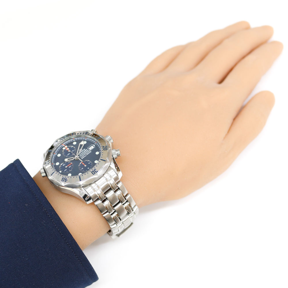 オメガ シーマスター 腕時計 時計 オメガ ステンレススチール 自動巻き メンズ 1年保証 OMEGA 中古クロノグラフ オーバーホール済