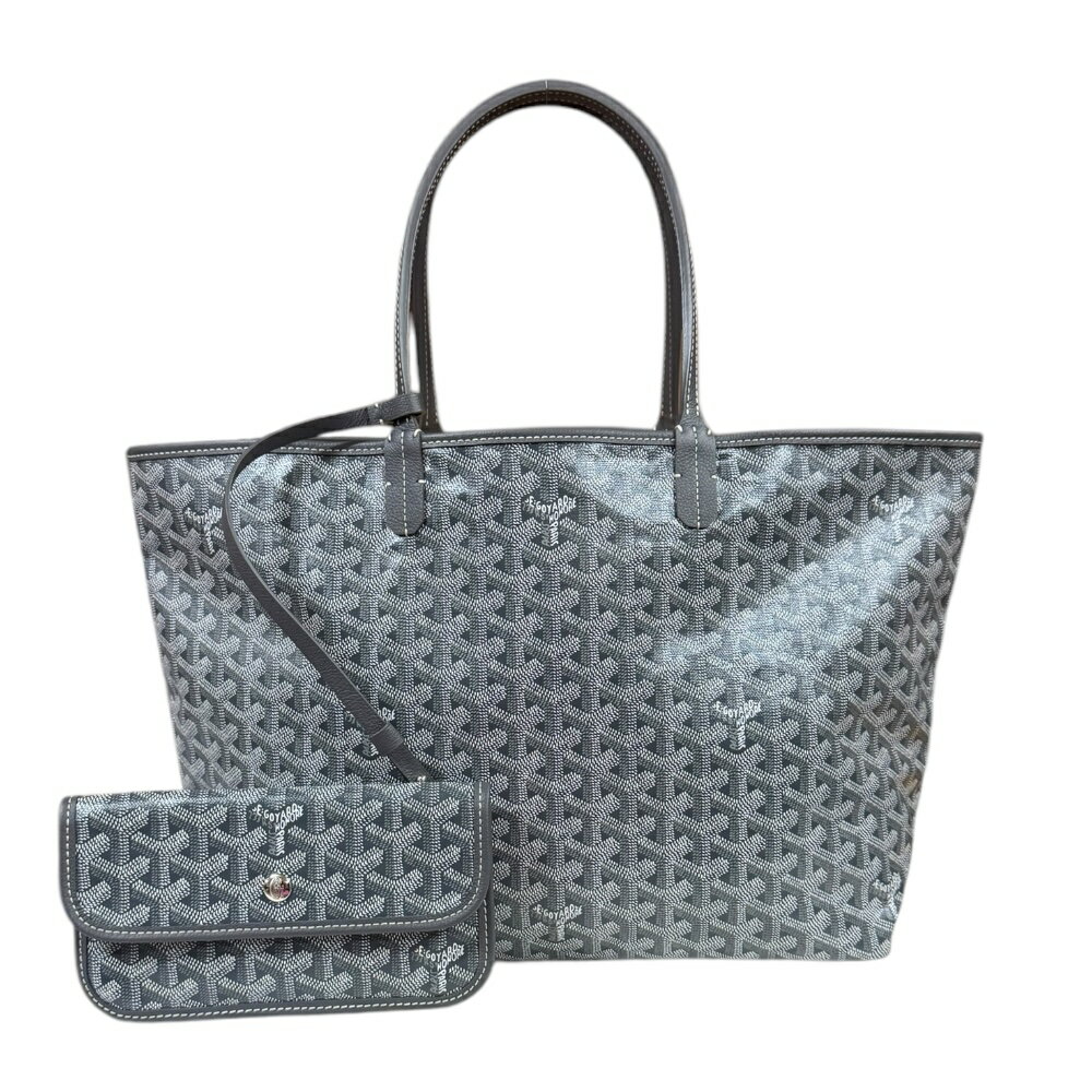 ゴヤール サンルイPM トートバッグ ゴヤール PVCコーティングキャンバス グレー ユニセックス GOYARD 中古