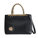 フェンディ プチトゥージュール ショルダーバッグ フェンディ レザー 8BH253 ブラック レディース FENDI 中古2way