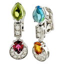 ブルガリ アレグラ イヤリング ブルガリ 18金 ダイヤモンド ブルートパーズ レディース BVLGARI 中古
