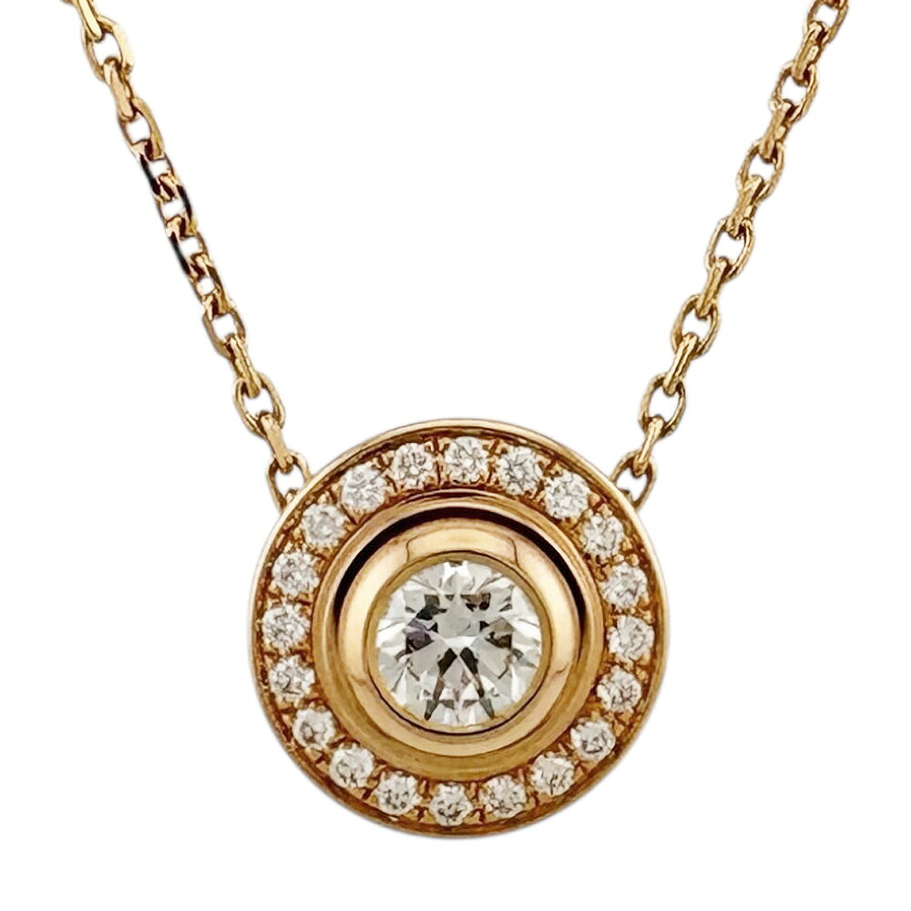 カルティエ ダムール ネックレス カルティエ 18金 ダイヤモンド 0.25ct レディース CARTIER 中古鑑定書..