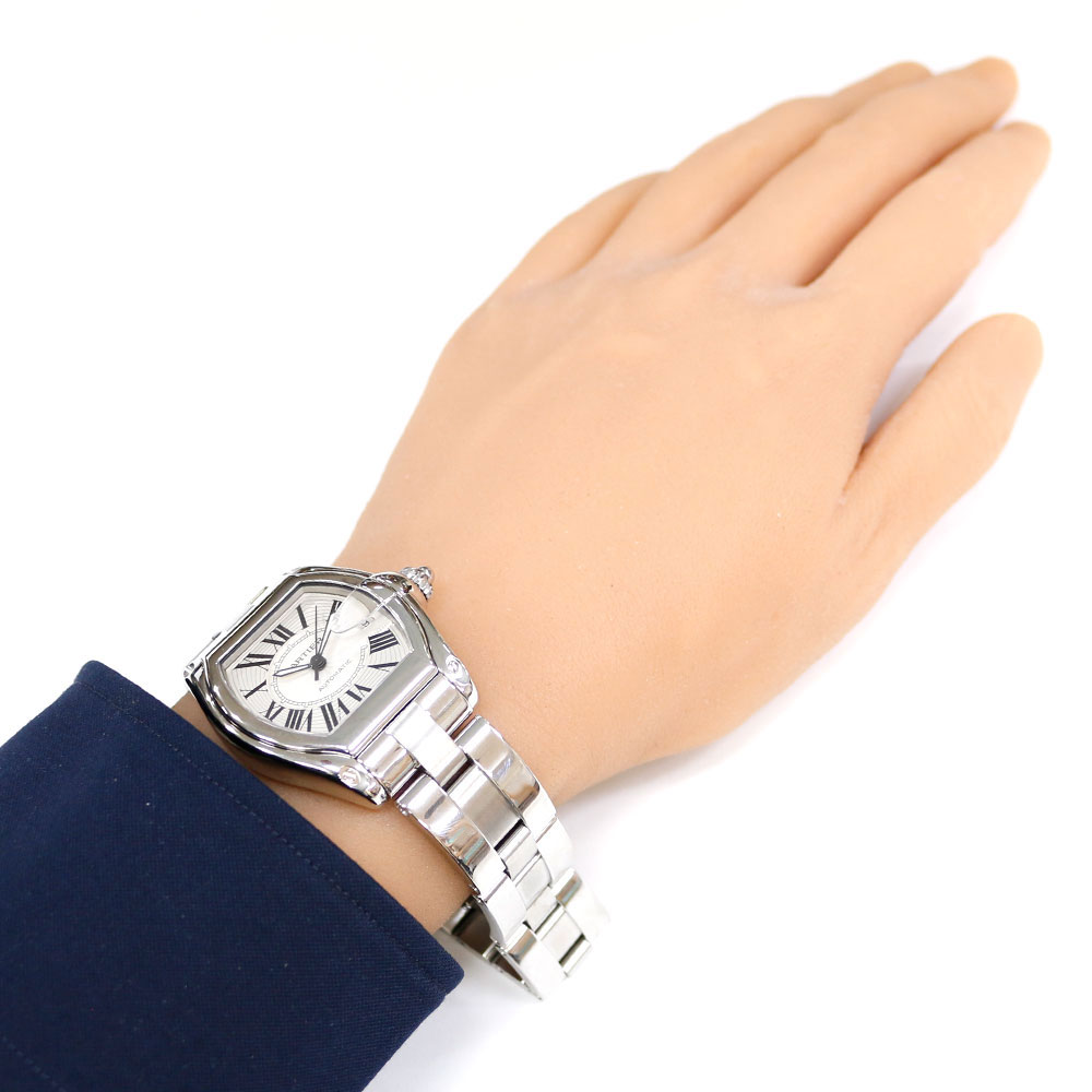 カルティエ ロードスター LM 腕時計 時計 カルティエ ステンレススチール W62025V3(2510) 自動巻き オーバーホール済 磨き直し済 メンズ 1年保証 CARTIER 中古