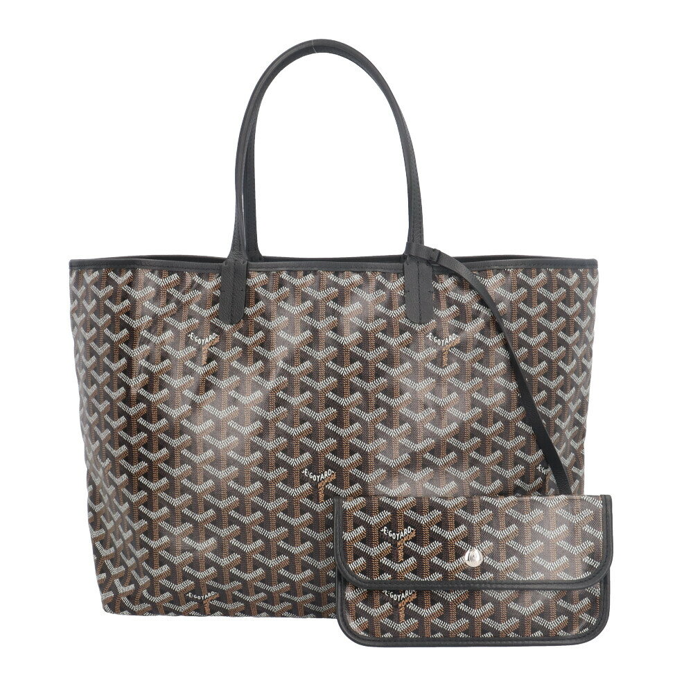 ゴヤール サンルイPM トートバッグ ゴヤール PVCコーティングキャンバス ブラック ユニセックス GOYARD 中古