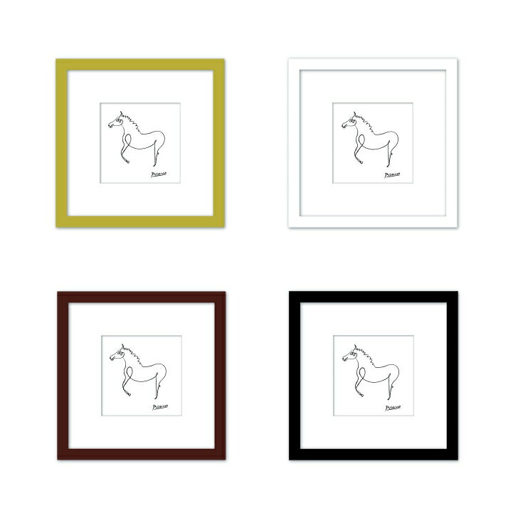 インテリアアート Art Collection Sサイズ ミニアート 絵 絵画 パブロ・ピカソ Pablo Picasso 馬 うま アートパネル アートフレー...